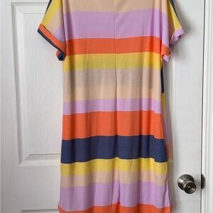 Striped Multicolor Casual Dress